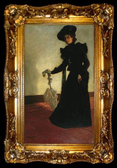 framed  William Dexter Portrat Juliet Melms, ta009-2